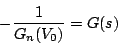 \begin{displaymath}
-\frac{1}{G_n(V_0)}=G(s)
\end{displaymath}